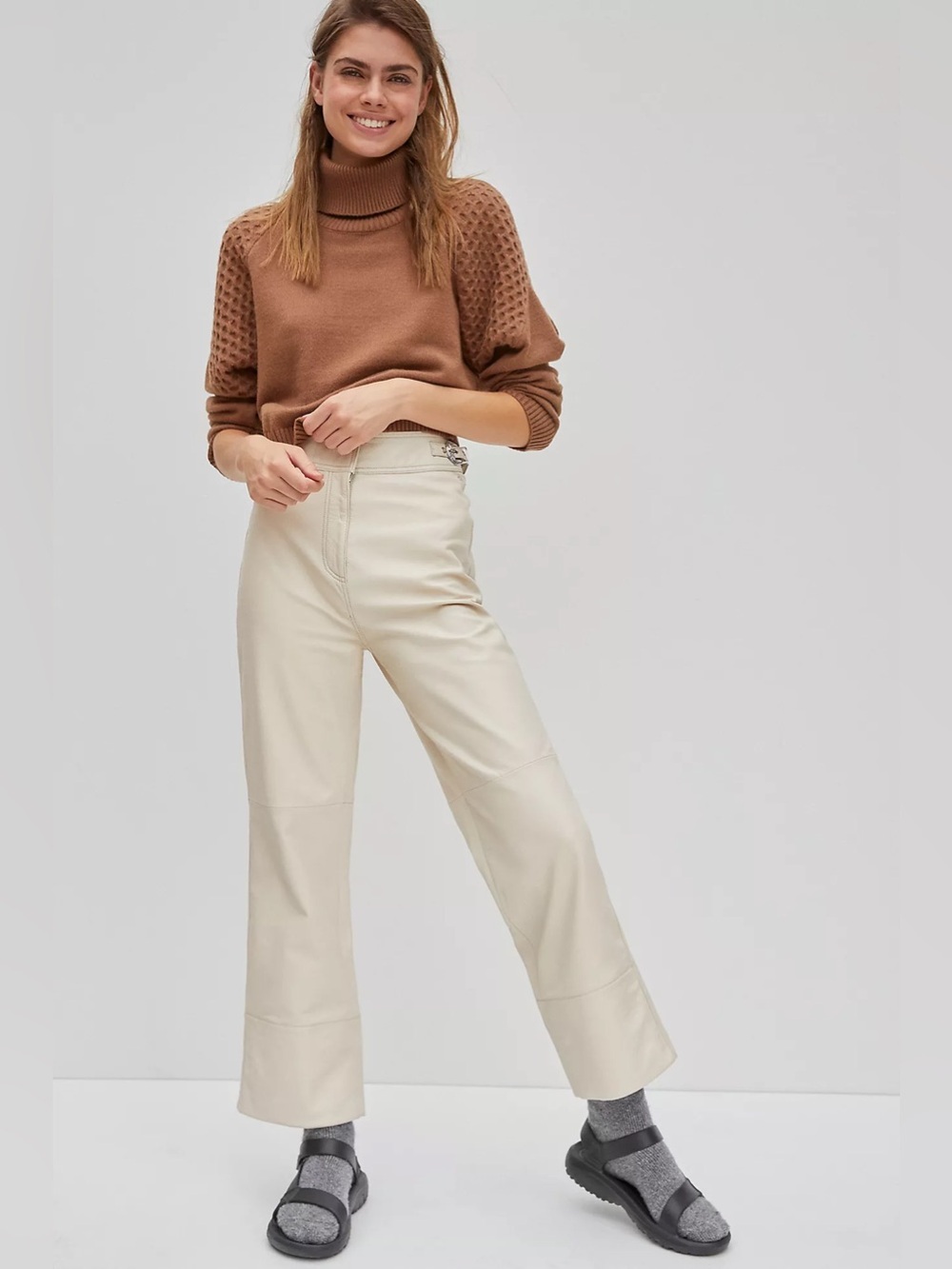 SCOTCH & SODA Madison Soda Starwatcher Cream Leather Western Style Pant  Size XS